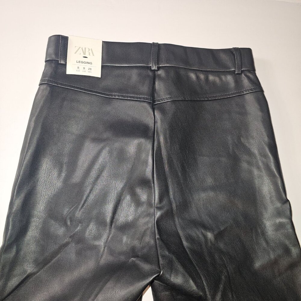 NWT ZARA Faux Leather Leggins Size Small - Picture 10 of 13